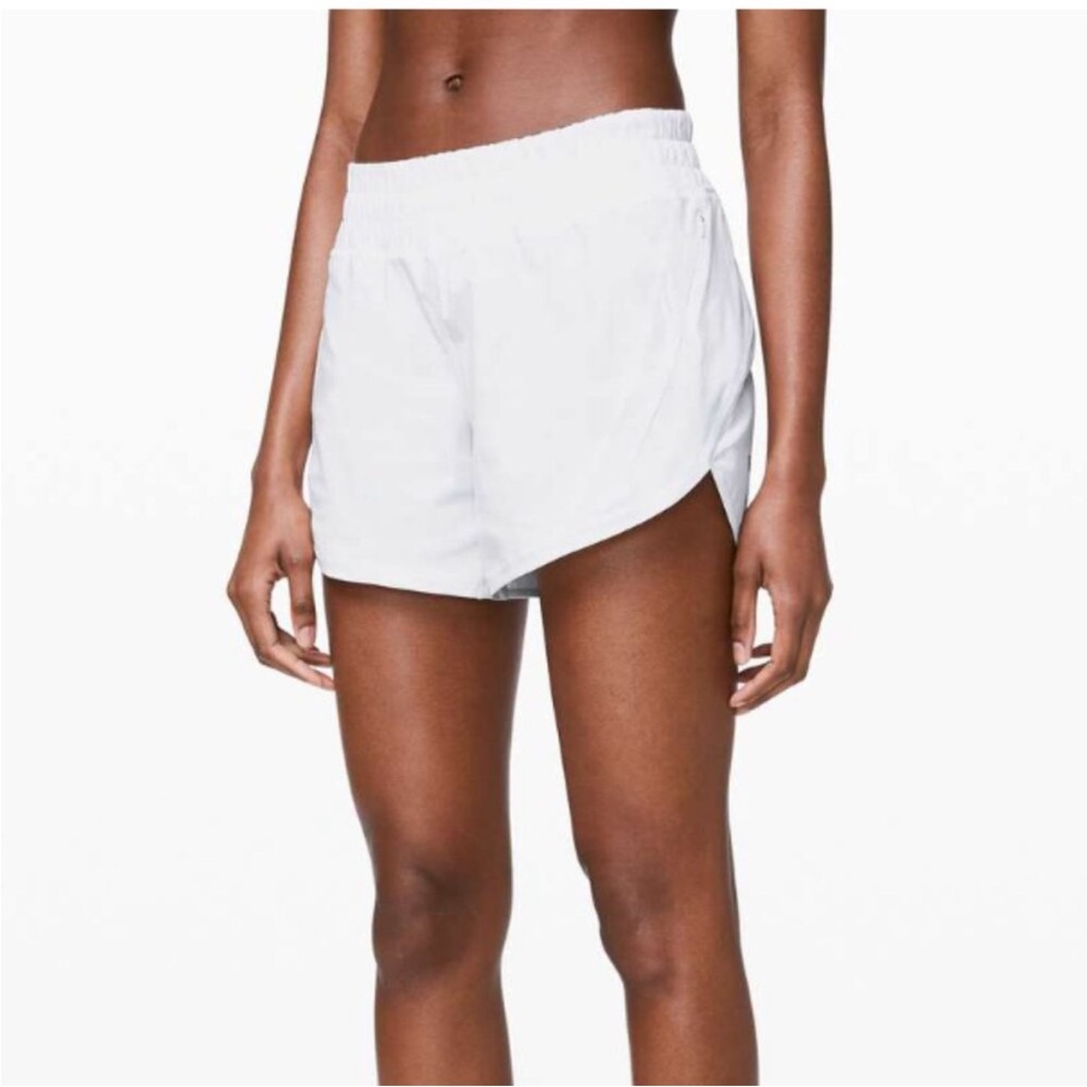 Lululemon Track That Short 5" White Athletic Shorts Womens Size 4